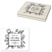 Floral branding gemaakt met liefdesrubber stempel (Gestempeld)
