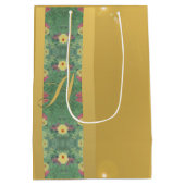 Floral Brass-like Monogram Gift Bag Medium Cadeauzakje (Achterkant)