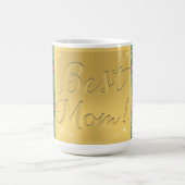 Floral Brass-like Monogram Mok "Beste mama" (Center)