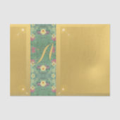 Floral Brass-like Monogram Tissuepapier (Voorkant)