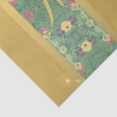 Floral Brass-like Monogram Tissuepapier (Detail)