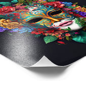 Floral Braziliaans carnival Masker Foto Afdruk (Hoek)