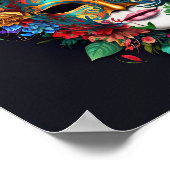 Floral Braziliaans carnival Masker Poster (Hoek)