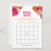 Floral Bridal Bingo Game Kaarten voor Vrijgezellen (Voorkant)