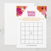 Floral Bridal Bingo Game Kaarten voor Vrijgezellen (Voorkant / Achterkant)