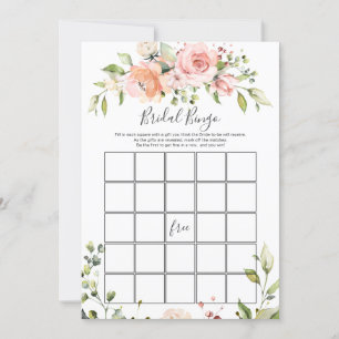 Floral Bridal Bingo / hij zei, ze zei spelletjes Kaart