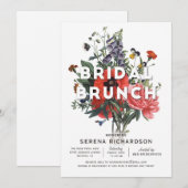 Floral Bridal Brunch Bridal Shower Kaart (Voorkant / Achterkant)