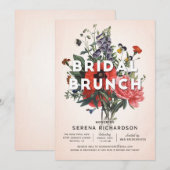 Floral Bridal Brunch Bridal Shower Kaart (Voorkant / Achterkant)