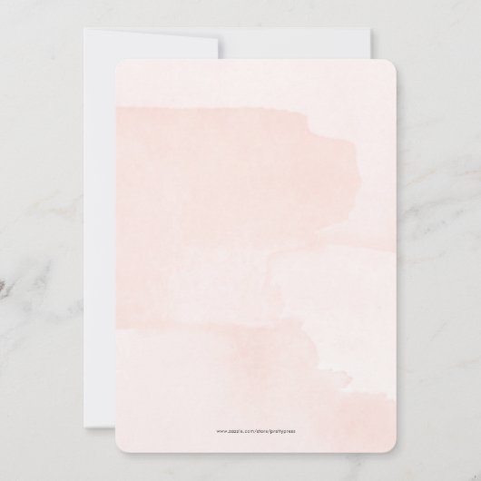 Floral Bridal Brunch Romantic Shower Invitation Aankondiging (Achterkant)