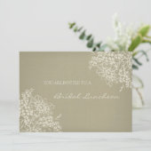  Floral Bridal Lunch Uitnodigingskaarten Kaart (Staand voorkant)