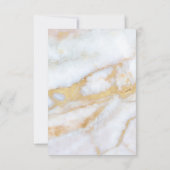 Floral Bridal Marble Birthday Gold White Pearls Kaart (Achterkant)