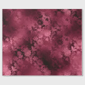 Floral Bridal Marsala Glitter Burgundy Glam Cadeaupapier (Vlak)