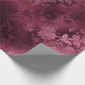 Floral Bridal Marsala Glitter Burgundy Glam Cadeaupapier (Hoek)