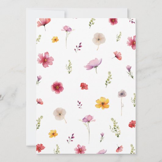 Floral Bridal Shower How Old Was the Bride Game Kaart (Achterkant)