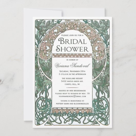  Floral Bridal Shower Invitaties I Kaart (Voorkant)