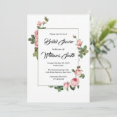 Floral Bridal Shower Invitation Kaart (Staand voorkant)