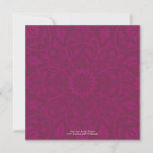 Floral Bridal Shower Invitation - Magenta Kaart (Achterkant)