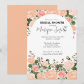 Floral Bridal Shower Invitation Sjabloon Kaart (Voorkant / Achterkant)