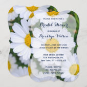 Floral Bridal Shower Invitations Daisy Bracket Kaart (Voorkant / Achterkant)