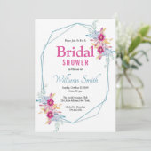 Floral Bridal Shower Kaart (Staand voorkant)