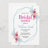 Floral Bridal Shower Kaart (Voorkant / Achterkant)