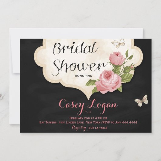 Floral Bridal Shower Kaart (Voorkant)