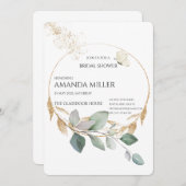 Floral Bridal Shower Kaart (Voorkant / Achterkant)