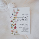 Floral Bridal Shower Kaart<br><div class="desc">Deze sjabloon maakt deel uit van het Vrijgezellenfeesten collectie dat wordt gekenmerkt door waterverf lente- en zomerwilde bloemen en moderne bloemrijke lettertypes die de trends van het cadeau en toekomstige feestelijke evenementen vormgeven. Met talloze aanpassingsopties is deze sjabloon eenvoudig aan te passen aan uw evenement en gemakkelijk aan te passen...</div>