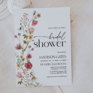 Floral Bridal Shower Kaart