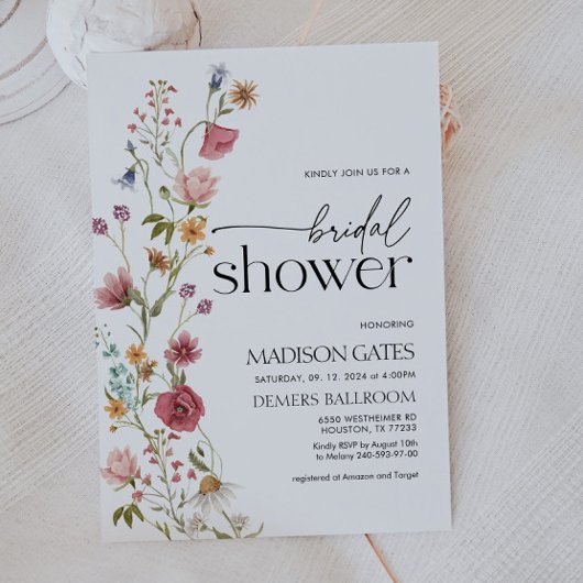 Floral Bridal Shower Kaart