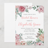 Floral Bridal Shower Kaart (Voorkant / Achterkant)