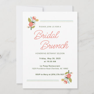 Floral Bridal Shower Kaart