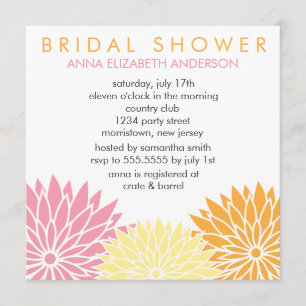 Floral Bridal Shower-uitnodigingen Kaart