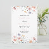 Floral Bridal Tea Invitation Spring Garden Party Kaart (Staand voorkant)