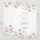 Floral Bridal Tea Invitation Spring Garden Party Kaart (Voorkant / Achterkant)