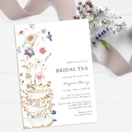 Floral Bridal Tea Kaart