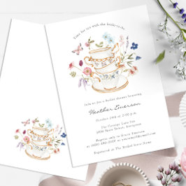 Floral Bridal Tea Kaart