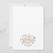 Floral Bridal Tea Party Kaart (Achterkant)