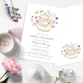 Floral Bridal Tea Party Kaart