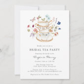 Floral Bridal Tea Party Kaart (Voorkant)