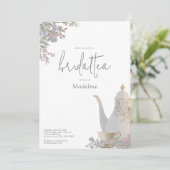 Floral Bridal Tea Vrijgezellenfeest Kaart (Staand voorkant)