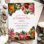 Floral | Bridal vanmiddag Tea Kaart<br><div class="desc">vintage bridal - namiddagthee met een traditionele florale rand met een gemakkelijk te personaliseren vrijgezellenfeest sjabloon . Kan ook worden gebruikt voor bruidsbrunch,  verjaardags- of trouwuitnodigingen.</div>