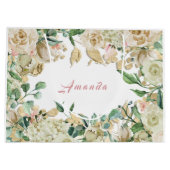 Floral Bridal Weddenschap Birthday Rozen Mint Blus Groot Cadeauzakje (Achterkant)