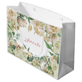 Floral Bridal Weddenschap Birthday Rozen Mint Blus Groot Cadeauzakje (Achterkant Gekanteld)