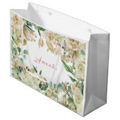 Floral Bridal Weddenschap Birthday Rozen Mint Blus Groot Cadeauzakje (Voorkant Gekanteld)