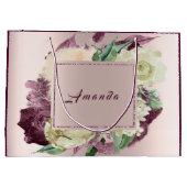 Floral Bridal Wedding Birthday Rozen Marsala Blush Groot Cadeauzakje (Achterkant)