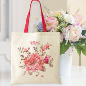 Floral Bride Bag - Elegant Pink Design Tote Bag