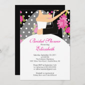 Floral Bride Bridal Shower Kaart (Voorkant / Achterkant)