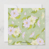 Floral Bride Bridal Shower Paars Kaart (Achterkant)