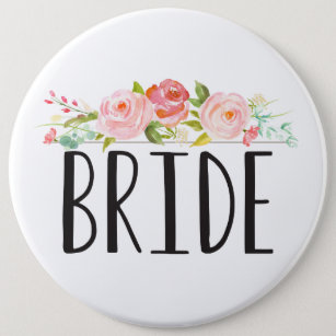 Floral   Bride Button